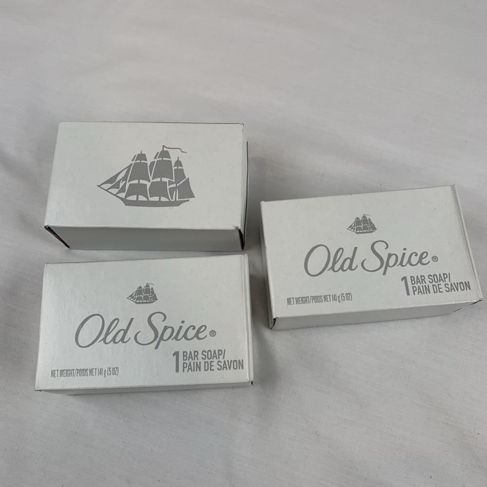Vintage Old Spice Deodorant Bar Soap Lot of 3 SEALED NOS